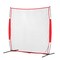 Portable Ball Barrier Net with 7-Ply Reinforced Mesh and Powder-Coated Steel Frame Included Stakes